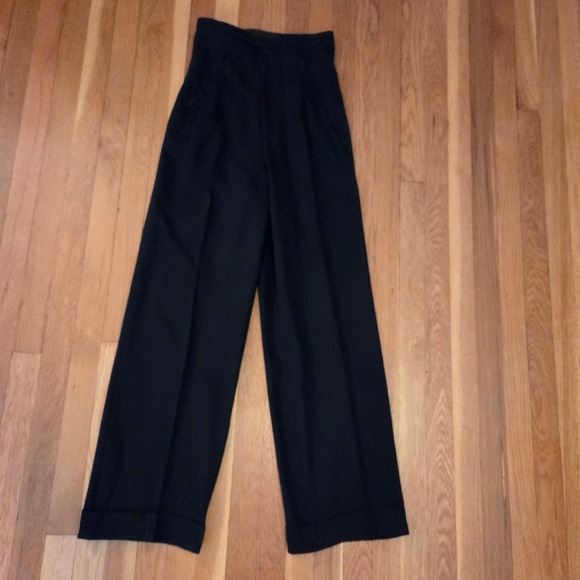 Authentic VTG 90s Jean Paul Gaultier Classique Wool Paper Bag Waist Trouser Sz 6 - Picture 7 of 17
